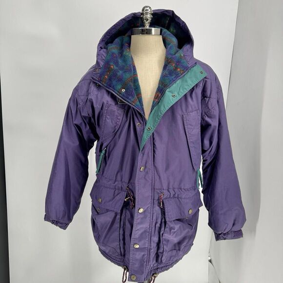 Vintage Columbia Coat Jacket Men’s Sz L Aztec Fleece Lining - Picture 1 of 9